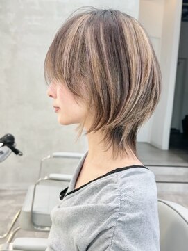 ダブルトーキョー シブヤ(W-TOKYO SHIBUYA) コントラストハイライト×ネオウルフ　ウルフカット　ウルフ