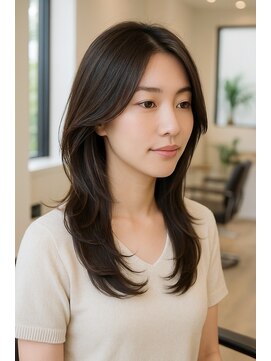 チェレ アズーリ 狭山店(Chere azuri) ３０代くびれウルフカット.ナチュラルカラー