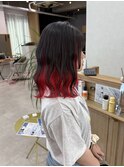 インナーカラー レッド