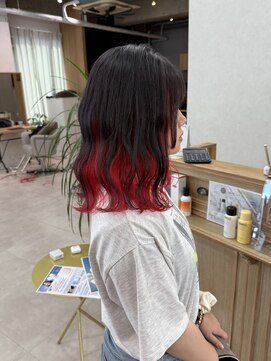 スイ(sui) インナーカラー レッド