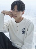MEN’S HAIR/サーフカール/刈り上げセンターパート/会津72