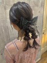 ソルト(Salt)&nbsp;2本で編み下ろし×大きめリボン