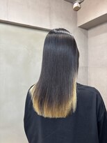 ファビ 渋谷(Fab) くびれヘア/暗めカラー/アプリコットオレンジ/縮毛矯正