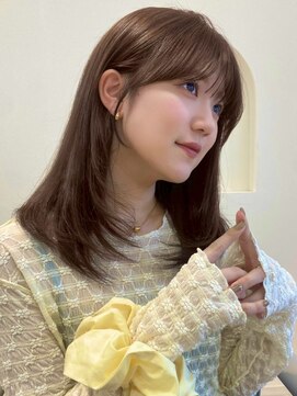 ノイ 銀座(noi) 顔周りレイヤーカットロングレイヤーベージュカラー