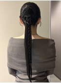 タイトポニーアレンジ