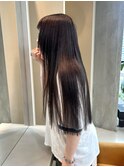 【近藤真帆】ブラウンカラー　ブリーチ　ロングヘアー　前髪