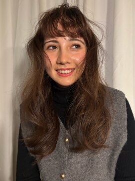 シティ(sity.) 大名　ブリーチなしカラー　暖色カラー　ボブ