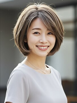 レヴィア(REVIA) 白髪ぼかしハイライトブリーチミルクティーベージュ