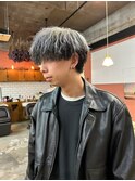 メンズマッシュケアブリーチダブルカラーホワイトシルバー