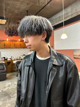 エディ(Edy) メンズマッシュケアブリーチダブルカラーホワイトシルバー