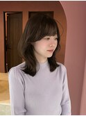 オリーブブラウン/レイヤーカット/透明感カラー/韓国ヘア