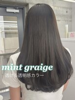 エヌアイ オモテサンドウ(ni omotesando)&nbsp;大人かわいい◇暗め透明感ミントクレージュ顔周りレイヤー