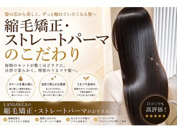 ラニアケア(LANIAKEA)の写真/草津/栗東/！仕上がりの手触りに感動！髪質に合わせた施術で、憧れのサラツヤ髪に☆縮毛矯正/髪質改善