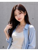 シールエクステ20代30代大人　ダークカラーアッシュグレージュ