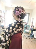 卒業式　袴シニヨンアレンジ　【ヘアアレンジ　立川/立川南/袴】