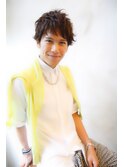 サイドパートショート・フェザーマッシュ