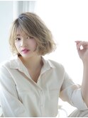 【Lond avenir本田奈穂美】柔らかお洒落ウェーブボブ