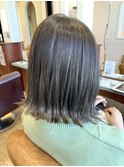 ぱつっと外はねbob × highlightグレージュ