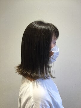 ヘア アンド フェイス トコ(Hair&Face toco) ストレート肩ライン外ハネくくれるボブの髪型