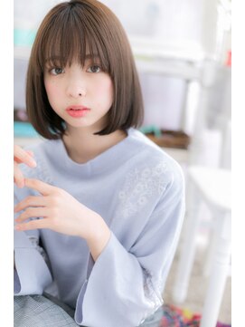ミック ヘアアンドメイク アップ 駒込店(miq Hair&Make up) シースルーバング前下がり♪小顔ミディアムボブb1