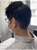 メンズ/アップバング/ツーブロックマッシュ/束感ショート/波巻き