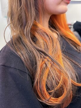 アフェクト 上大岡(affect) インナーオレンジ/ロング/韓国波巻き/ブリーチ/上大岡