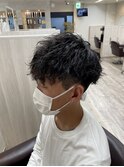 刈り上げ ツーブロック 波パーマ スパイラルパーマ