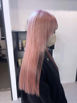 ペレ 栄店(PELE) デザインカラー/レイヤーカット/ウェットヘア/オリーブベージュ