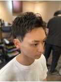 ベリーショート×アップバング×ツーブロック