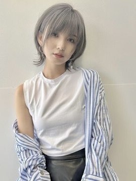 ダブルトーキョー シブヤ(W-TOKYO SHIBUYA) ひし形ネオウルフ　グレージュ　ウルフカット