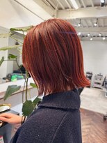 ラレイ ハラジュク(Lalei harajuku) 【白石】ブリーチなしチェリーレッド暖色学割原宿赤髪ボブ