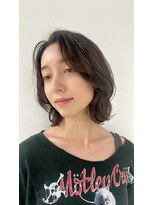 ラウレア(LAULEA)&nbsp;くすみベージュカラー/外ハネくびれボブカット/前髪なし小顔ボブ