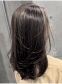ROUIS 津田沼 ハイライトココアグレージュ/レイヤー/白髪ぼかし