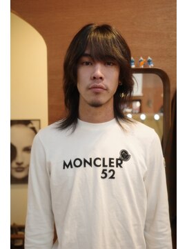 エディ(Edy) メンズウルフカットマッシュウルフニュアンスパーマ眉毛カット