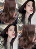 【大人韓国】ローズブラウン/レイヤー/髪質改善/美髪/前髪