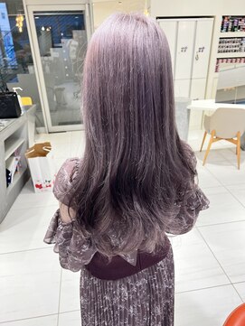 ステラ ヘア デザイン サロン(STELLA hair design salon) 巻き髪ロング　シースルーラベンダー　【杉若】
