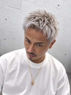 メンズ ラピス(Men's Lapis) 大人スパイキー　オヤジスパイキー　ホワイトシルバー