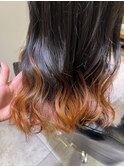 グラデーションカラー/オレンジカラー/ブリーチカラー/10代20代