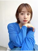 大人ショートボブ前髪ありミニボブ外ハネ大人ガーリー K0514