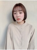 グレージュミニボブ