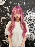 ピンク×白メッシュ