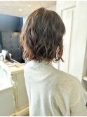 福山caaryくしゅっとパーマあご下3センチボブ簡単スタイリング