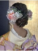 成人式　卒業式　シニヨンヘアセット　辻堂