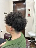 ツイストスパイラルパーマ/刈り上げマッシュ