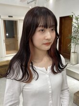 インナーピンク【インナーカラー/ブリーチカラー/透明感カラー/髪質改善/顔まわりカット】