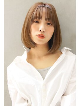 ロゼ 六甲道(ROSE) 【ROSE】細めハイライト＿レイヤーカット＿くすみベージュ＿ボブ