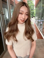 ダブル(W)&nbsp;韓国ロングレイヤー/アーモンドブラウン