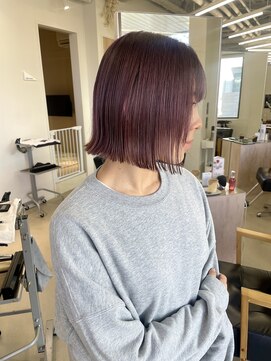 ヴィンスジオ 岐阜駅南(vince gio) ピンクラベンダー/ラベンダーカラー/ブリーチ/ハイトーンボブ