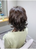 40代50代60代◎大人パーマウルフスタイル袋町／白髪染め／カット