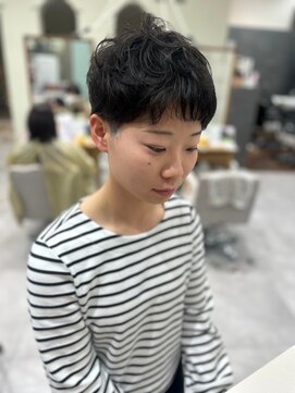 ヘアーワークス ボナ ウニクス店(HAIR WORKS bona) マッシュショート×パーマ　髪質改善/髪質改善トリートメント
